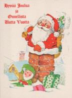 WEIHNACHTSMANN SANTA CLAUS WEIHNACHTSFERIEN Vintage Postkarte CPSMPF #PAJ436.A - Santa Claus