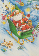 WEIHNACHTSMANN SANTA CLAUS WEIHNACHTSFERIEN Vintage Postkarte CPSMPF #PAJ394.A - Santa Claus