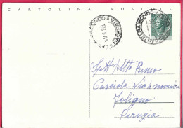 ANNULLO DCG" CASTELRAIMONDO*18.1.58*/ MACERATA" SU INTERO CARTOLINA POSTALE SIRACUSANA LIRE 20 - 1946-60: Poststempel