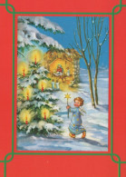 ANGEL CHRISTMAS Holidays Vintage Postcard CPSM #PAJ206.A - Engel