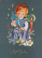 ANGELO Buon Anno Natale Vintage Cartolina CPSM #PAH690.A - Anges