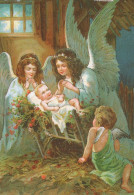 ANGEL CHRISTMAS Holidays Vintage Postcard CPSM #PAH578.A - Anges
