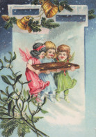 ANGELO Buon Anno Natale Vintage Cartolina CPSM #PAH625.A - Angeli