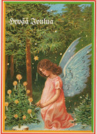ANGELO Buon Anno Natale Vintage Cartolina CPSM #PAH398.A - Angeli