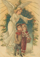 ANGELO Buon Anno Natale Vintage Cartolina CPSM #PAH247.A - Engel