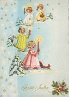 ANGELO Buon Anno Natale Vintage Cartolina CPSM #PAH166.A - Engel