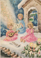 ENGEL WEIHNACHTSFERIEN Feiern & Feste Vintage Ansichtskarte Postkarte CPSM #PAG992.A - Angels