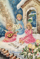 ANGEL CHRISTMAS Holidays Vintage Postcard CPSM #PAG993.A - Angels