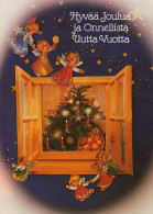 ANGELO Buon Anno Natale Vintage Cartolina CPSM #PAG880.A - Anges