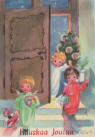 ANGELO Buon Anno Natale Vintage Cartolina CPSMPF #PAG715.A - Angels