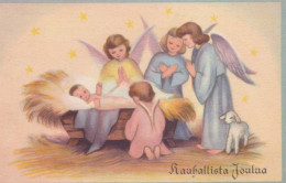 ENGEL WEIHNACHTSFERIEN Vintage Ansichtskarte Postkarte CPSMPF #PAG762.A - Angels
