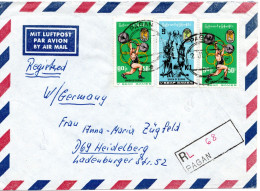 79011 - Burma - 1971 - K1 SEAP-Spiele MiF A R-LpBf PAGAN -> Westdeutschland - Myanmar (Burma 1948-...)