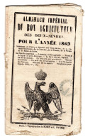 Almanach Impérial Du Bon Agriculteur Des Deux-Sèvres Pour L'année 1869. Ouvrage Cousu De 48 Pages, Format 10 Cm X 17 Cm - 1801-1900
