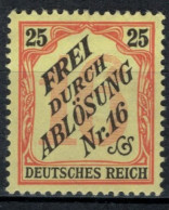 Deutsche Reich Service Y&T No 6* Dienst Mi Nr 14* / 40 € X 15% - Dienstmarken