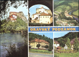 72506299 Oravsky Podzamok Hrad Orava Hradne Nadvorie Letecky Pohlad Hotel Odboj  - Slovakia