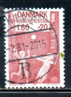 DANEMARK DANMARK DENMARK DANIMARCA 1981 CHILDREN PLAYING BALL WELFARE 1.60k + 20o USED USATO OBLITERE - Usado