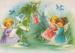 ANGELO Buon Anno Natale Vintage Cartolina CPSM #PAS746.A - Engel