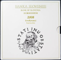 SVX2008.1 - COFFRET BU SLOVENIE - 2008 - 1 Cent à 2 € + 3 € Présidence De UE - Eslovenia