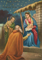 Vierge Marie Madone Bébé JÉSUS Noël Religion Vintage Carte Postale CPSM #PBB840.A - Virgen Mary & Madonnas