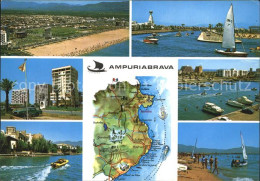 72506104 Ampuriabrava Strand Landkarte Hotel Costa Brava - Other & Unclassified