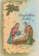 Vierge Marie Madone Bébé JÉSUS Noël Religion Vintage Carte Postale CPSM #PBB870.A - Virgen Mary & Madonnas