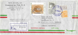 Postzegels > Amerika > Mexico Aangetekende Luchtpstbrief Met 3 Postzegels (17779) - Mexiko