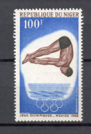NIGER  PA   N° 91    NEUF SANS CHARNIERE  COTE 2.00€    JEUX OLYMPIQUES MEXICO SPORT - Níger (1960-...)