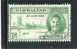 GIBRALTAR - 1946  VICTORY  1/2d  FINE USED - Gibilterra