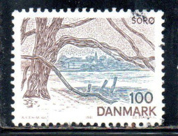 DANEMARK DANMARK DENMARK DANIMARCA 1981 VIEWS OF ZEALAND SORO LAKE AND ACADEMY 100o USED USATO OBLITERE - Used Stamps