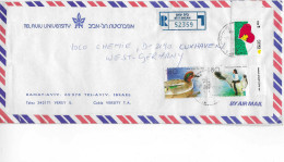 Postzegels > Azië > Israël  Aangetekende Luchtpstbrief Met 3 Postzegels (17780) - Briefe U. Dokumente