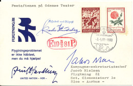 Denmark Special Card Refugee 81 Signed And Only In 200 Copies - Refugees