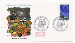 FDC France 1970 - Observatoire De Haute Provence YT 1647 - 04 St Michel L’Observatoire - 1970-1979