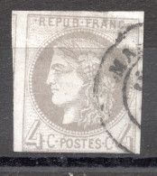 France  Numéro 41A Obl Signé Calves Et Certificat Uzan - 1870 Ausgabe Bordeaux