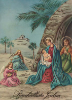 Vierge Marie Madone Bébé JÉSUS Noël Religion Vintage Carte Postale CPSM #PBP985.A - Virgen Maria Y Las Madonnas