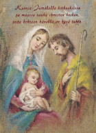 Vergine Maria Madonna Gesù Bambino Natale Religione Vintage Cartolina CPSM #PBP919.A - Virgen Mary & Madonnas