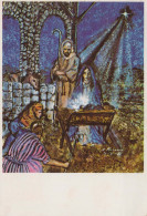 Virgen María Virgen Niño JESÚS Navidad Religión Vintage Tarjeta Postal CPSM #PBP648.A - Vierge Marie & Madones