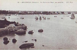Brignogan   P4   CPA 9X14      Le Port Et La Plage, Vue Générale - Brignogan-Plage