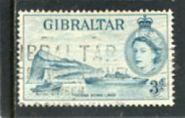 GIBRALTAR - 1953  3d  DEFINITIVE  FINE USED - Gibilterra