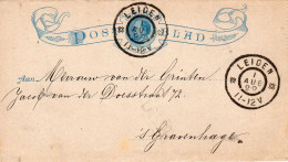 1 AUG 1899 Postblad G1 Zonder Randen Van LEIDEN Naar 's-Gravenhage - Postwaardestukken