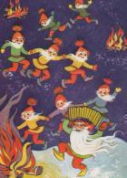 WEIHNACHTSMANN SANTA CLAUS Neujahr Weihnachten GNOME Vintage Ansichtskarte Postkarte CPSM #PBL717.A - Kerstman