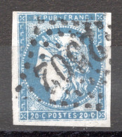 France  Numéro 44A Obl  Signé Calves - 1870 Bordeaux Printing