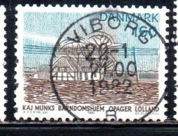 DANEMARK DANMARK DENMARK DANIMARCA 1981 VIEWS OF ZEALAND KAJ MUNK'S HOME OPAGER 160o USED USATO OBLITERE - Used Stamps