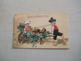 Carte Postale Ancienne En Relief 1905 GAGE D' AFFECTION - Otros & Sin Clasificación