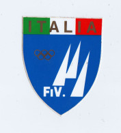 Federazione Italia Vela Cm 8 X 10  ADESIVO STICKER  NEW ORIGINAL - Pegatinas