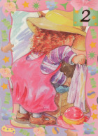 HAPPY BIRTHDAY 2 Year Old GIRL CHILDREN Vintage Postal CPSM #PBT836.A - Anniversaire