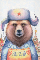 BEAR Animals Vintage Postcard CPSM #PBS105.A - Bears