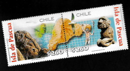 2001 Easter Islands Michel CL 2016 - 2017 Stamp Number CL 1361a - 1361b Yvert Et Tellier CL 1586 - 1587 Xx MNH - Chile