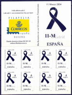 Spain Espagne Spanien 2004 In Memory Of The Victims Of Terrorism Madrid March 11 8 Stamps In Booklet MNH - Folletos/Cuadernillos