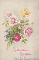 FLOWERS Vintage Postcard CPA #PKE496.A - Flores