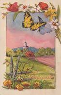 EASTER CHURCH Vintage Postcard CPA #PKE256.A - Ostern